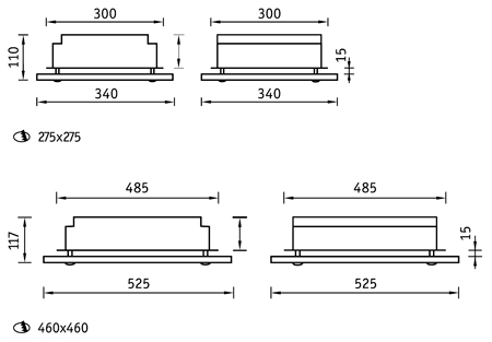 Технические характеристики светильника компактного CMG/R с выносным стеклом