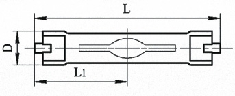 Параметры металлогалогенной трубчатой софитной лампы ДРИ ТС