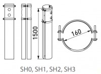 Ремонтный крепеж основания опоры SH2