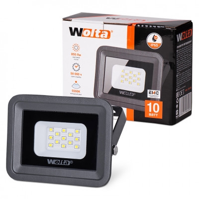 Светодиодный прожектор WFL-10W/06, 5500K, 10 W, IP 65